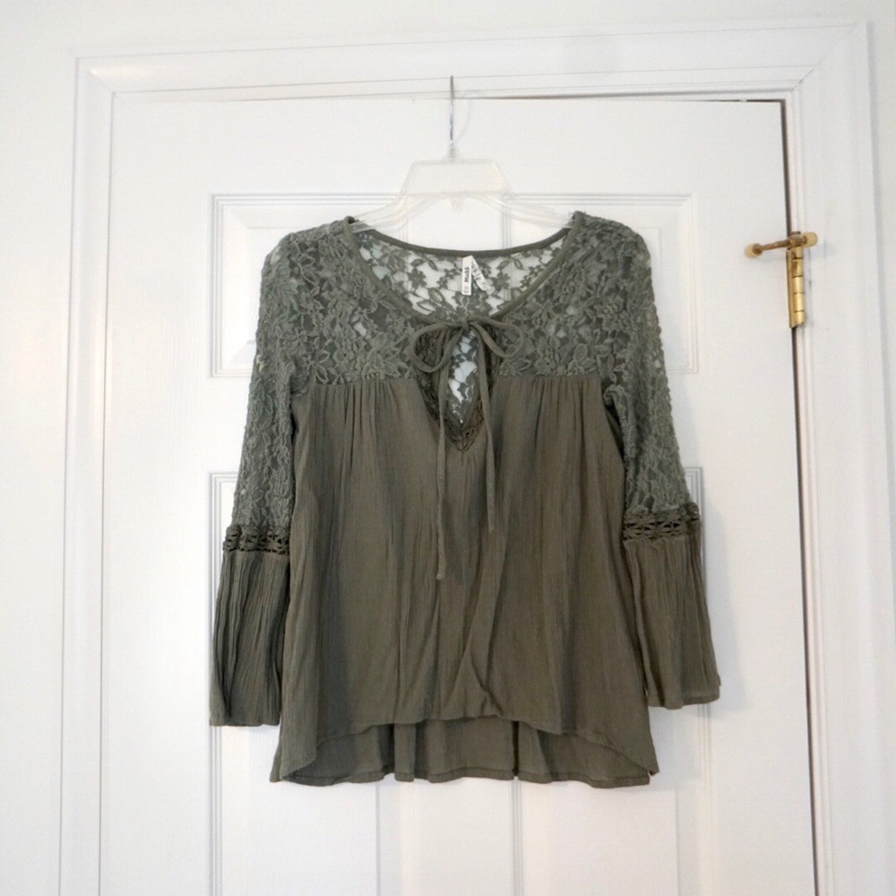 Long Sleeve Top with Flare Sleeves